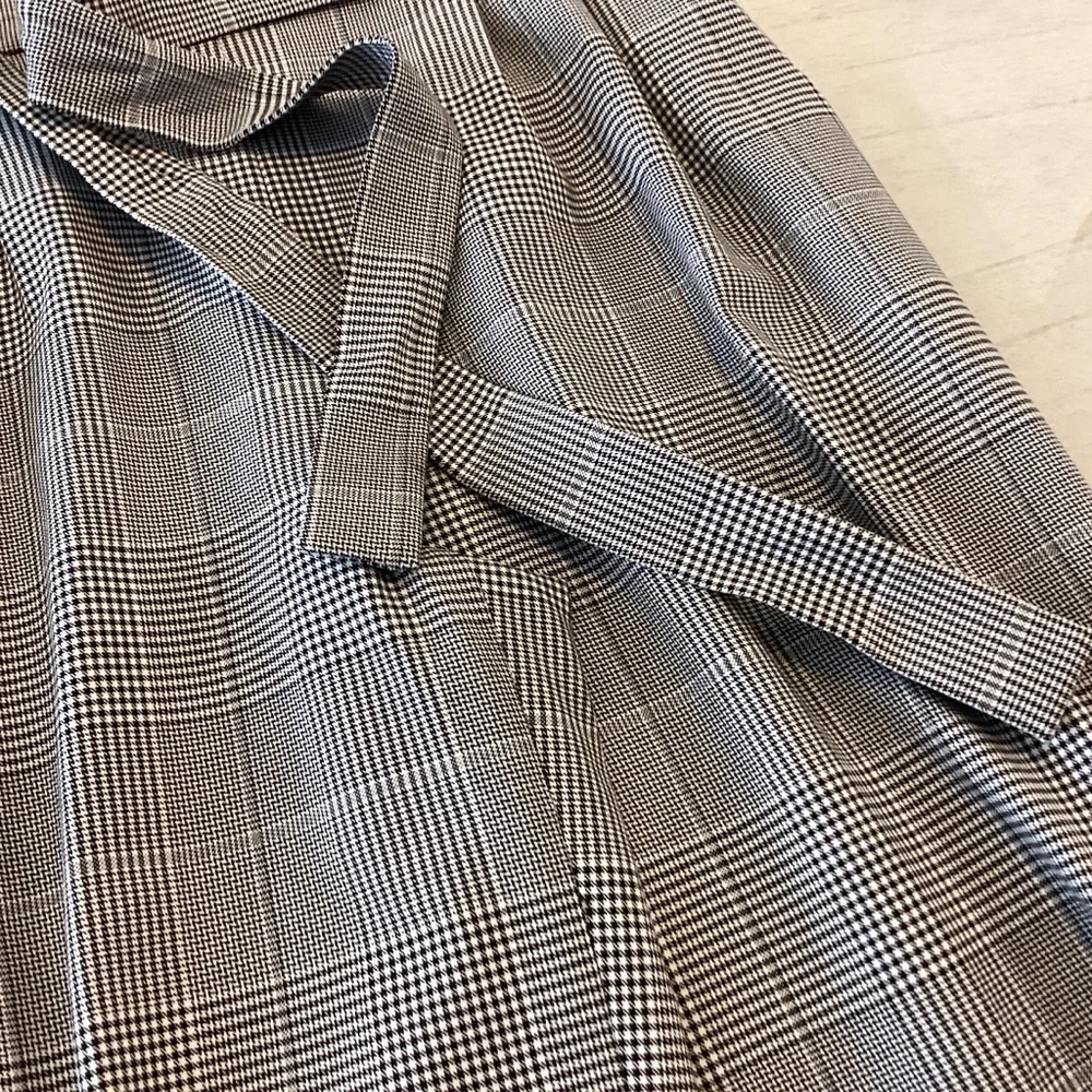 J. Crew Black White Houndstooth High-Waisted Wide-Leg Cropped Pants 6 EUC $109 - Picture 6 of 12